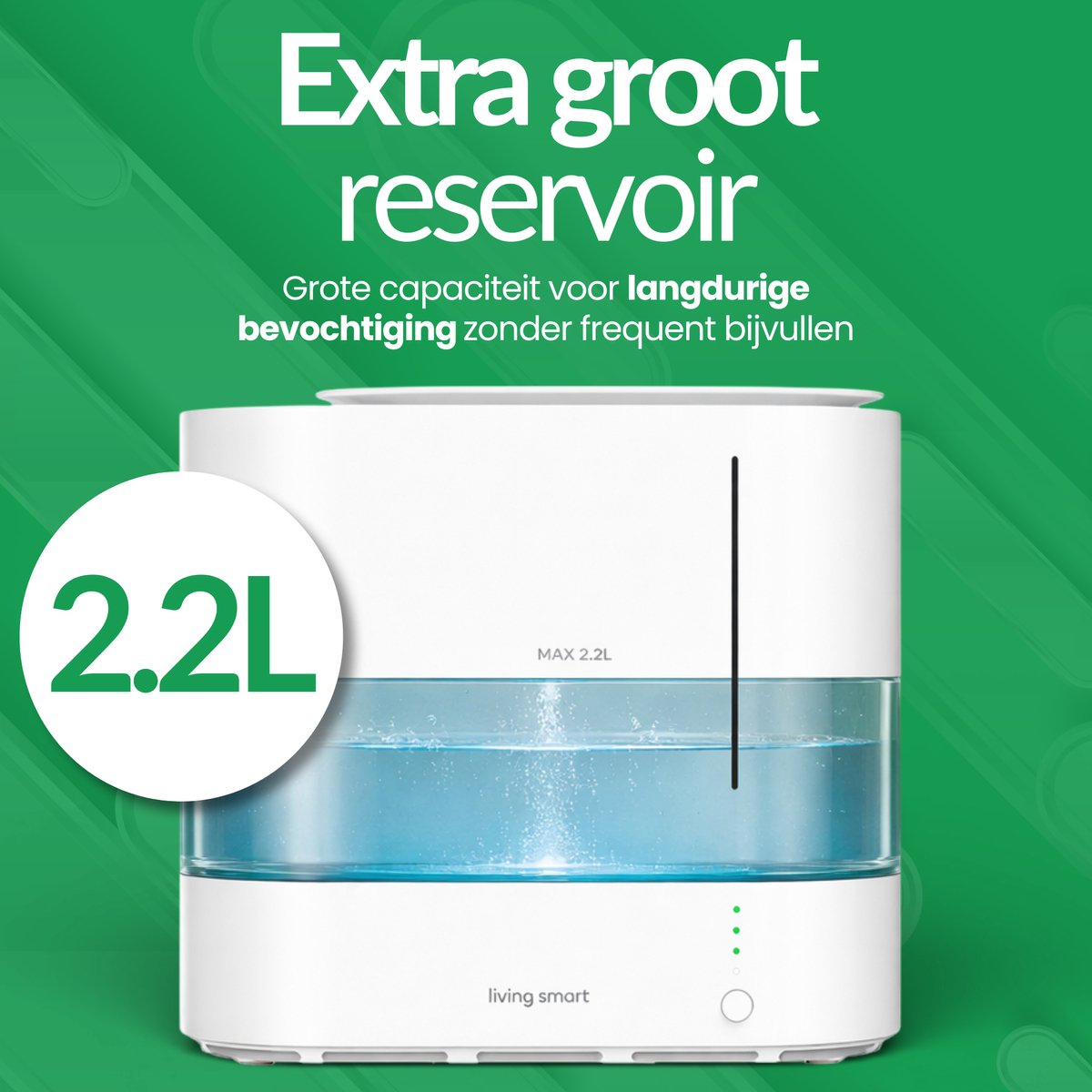 LivingSmart™ slimme luchtbevochtiger met App - 2.2L
