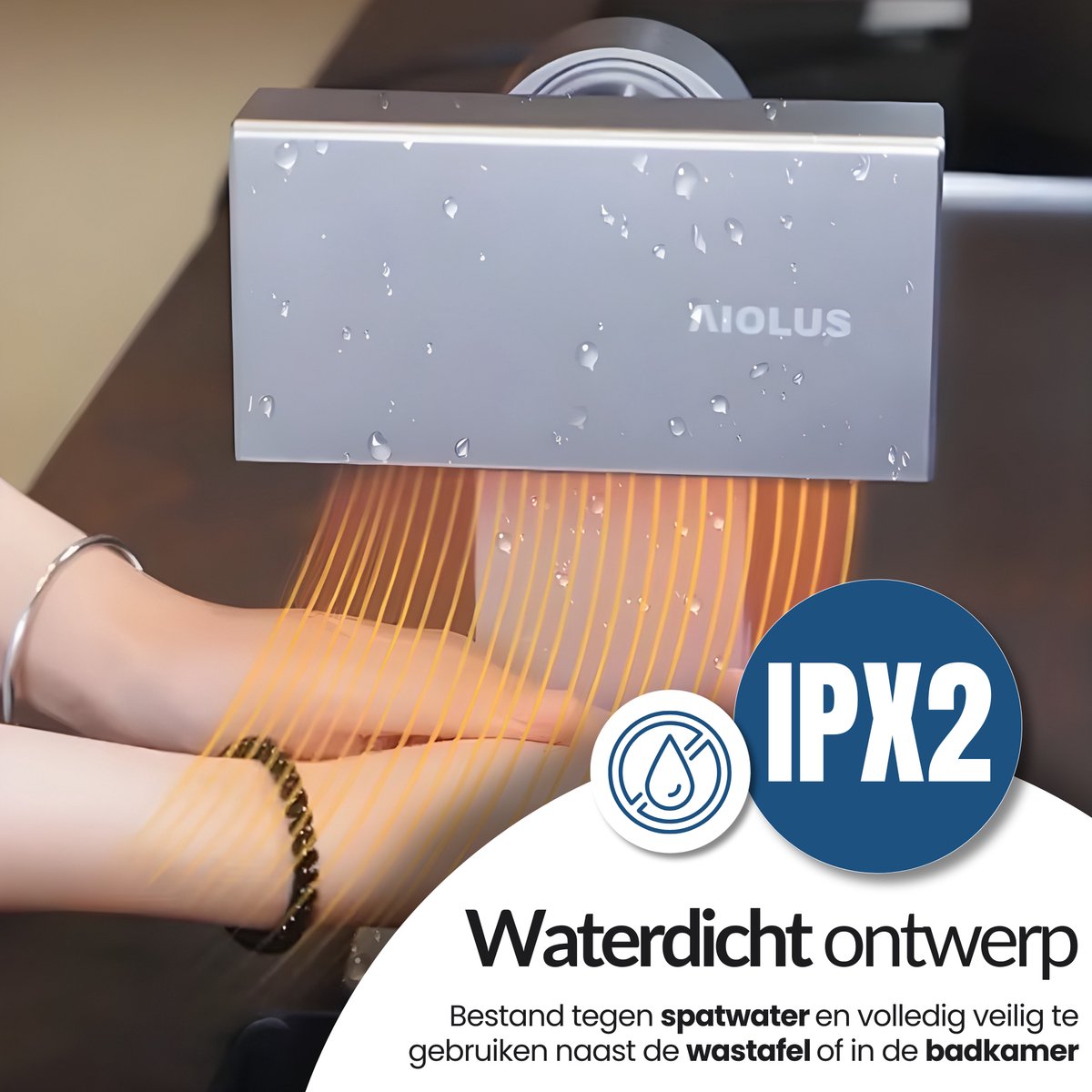 Rovary™ Aiolus Hygiënische Handdroger met UVC