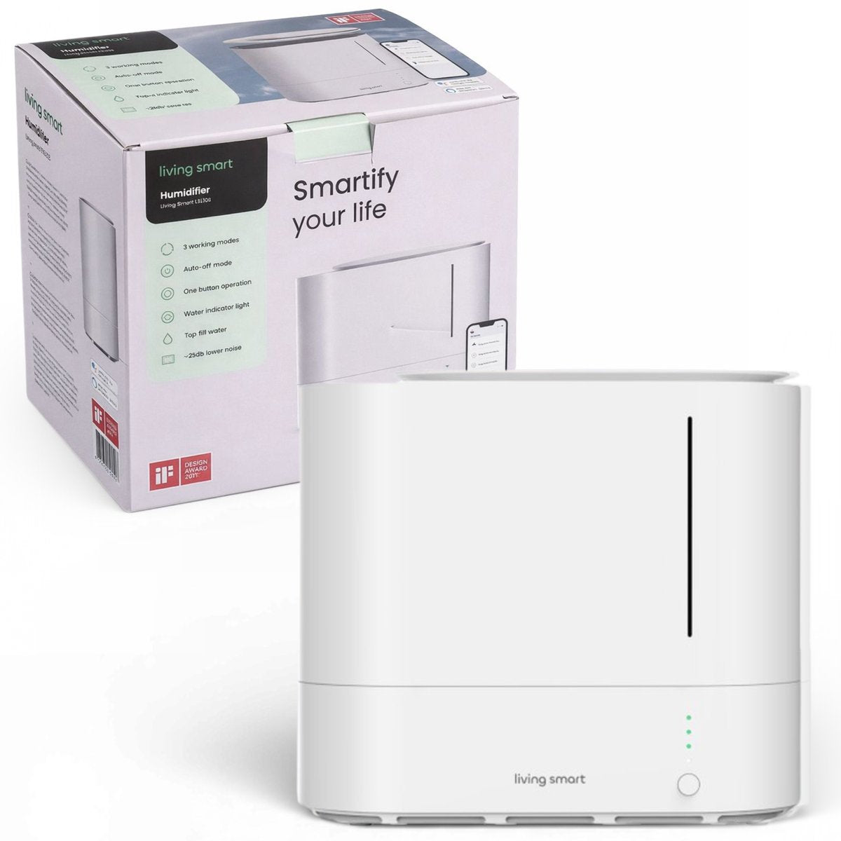LivingSmart™ slimme luchtbevochtiger met App - 2.2L