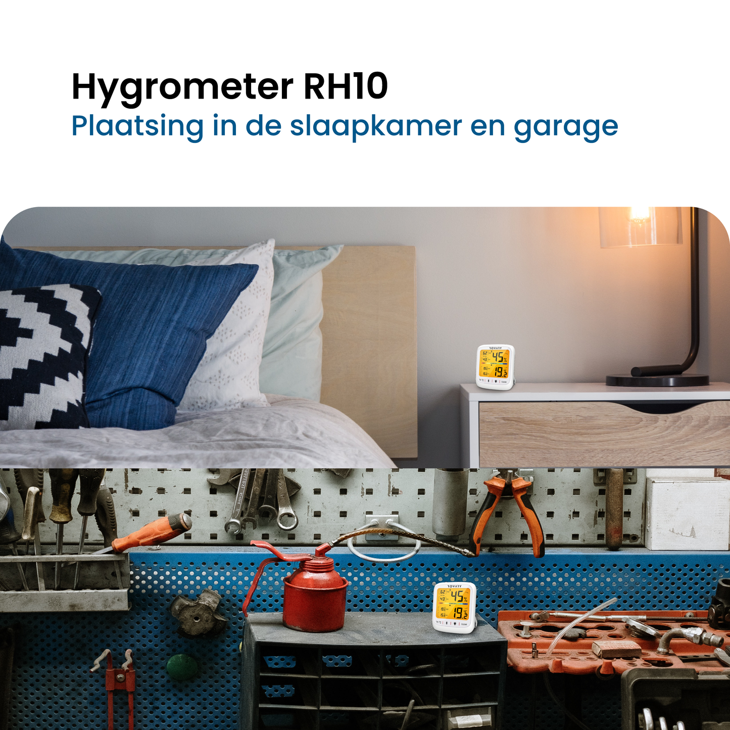 Rovary Hygrometer met App RH10- Luchtvochtigheidsmeter